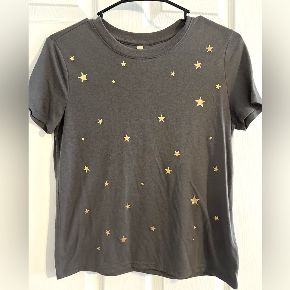 Grey and Gold Stars T Shirt